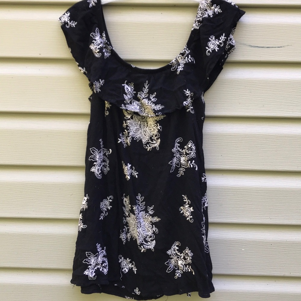 Paisley Print Off the Shoulder Tunic Top